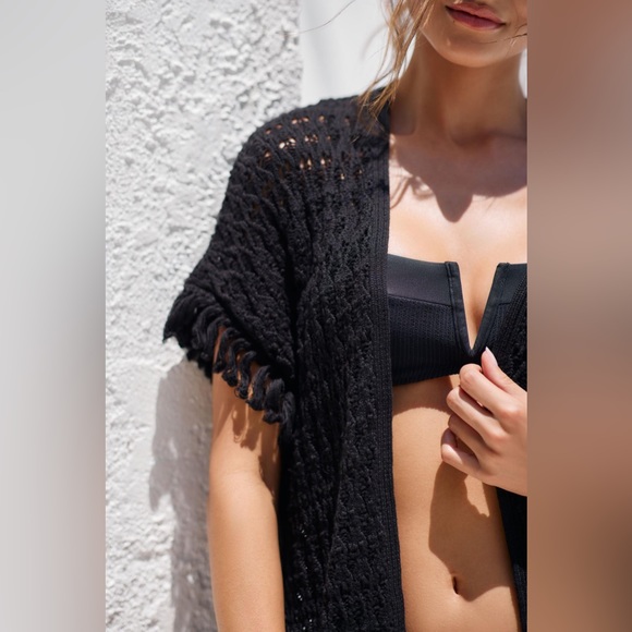 ✨ NWOT Anthropologie The Stitched Kimono Sz L - Picture 3 of 5